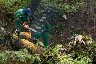 Serviços Públicos remove mais de 650 t de resíduos nos bairros que sofreram alagamentos em Várzea Grande