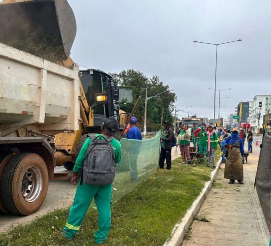 Avenida da FEB passa por grande operação de limpeza e revitalização