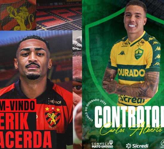 Cuiabá e Sport concretizam trocas de Derik Lacerda e Carlos Alberto