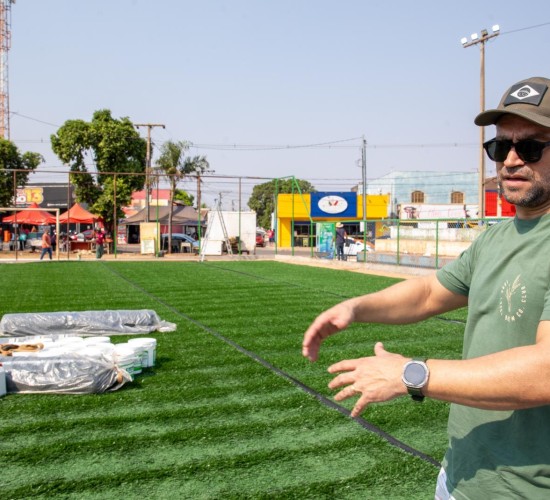 Secretário de Esportes realiza visita técnica em obras do espaço esportivo do Pedra 90