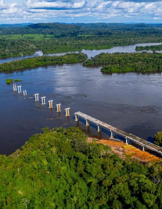 Obra da maior ponte de Mato Grosso atinge 43,91% de execução; veja fotos