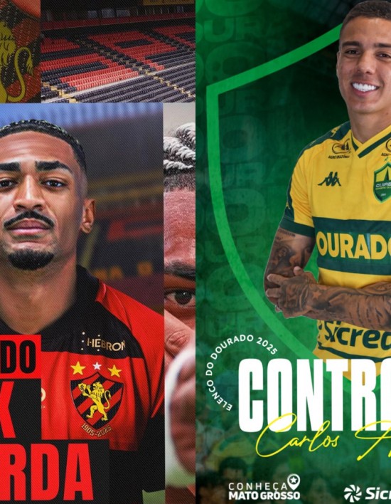 Cuiabá e Sport concretizam trocas de Derik Lacerda e Carlos Alberto