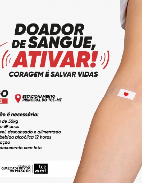 TCE-MT promove campanha de doação de sangue nesta quinta-feira (7)