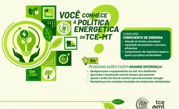 Campanha do TCE-MT reforça compromisso com eficiência energética