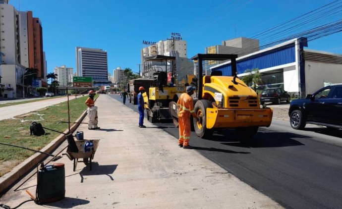 Obras do BRT avançam com recapeamento da Avenida do CPA