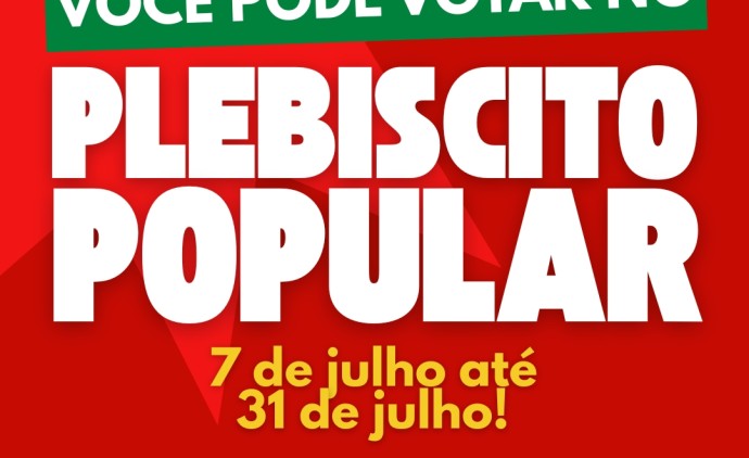Plebiscito sobre jornada 6×1 e isenção do IR chega a Cuiabá
