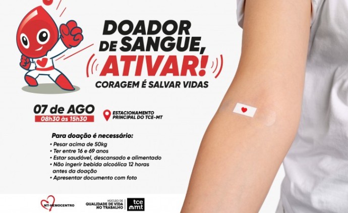 TCE-MT promove campanha de doação de sangue nesta quinta-feira (7)