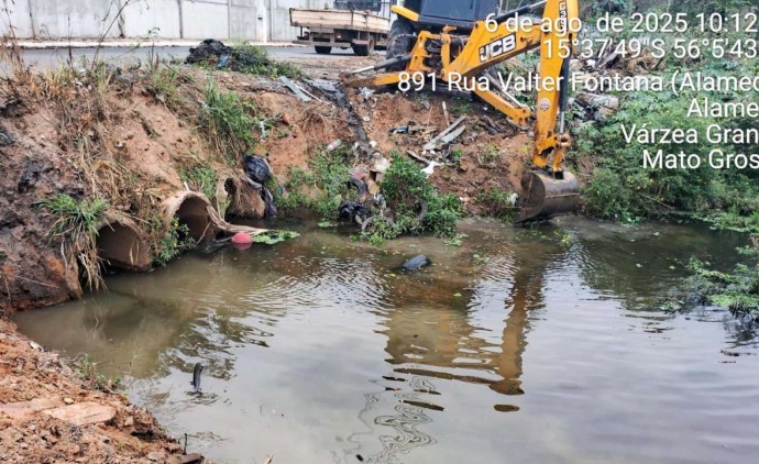 Prefeitura de Várzea Grande fará mutirão de limpeza de canais em setembro