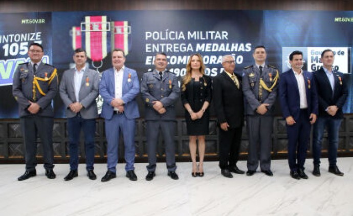 Max Russi é homenageado com Medalha dos 190 anos da PMMT