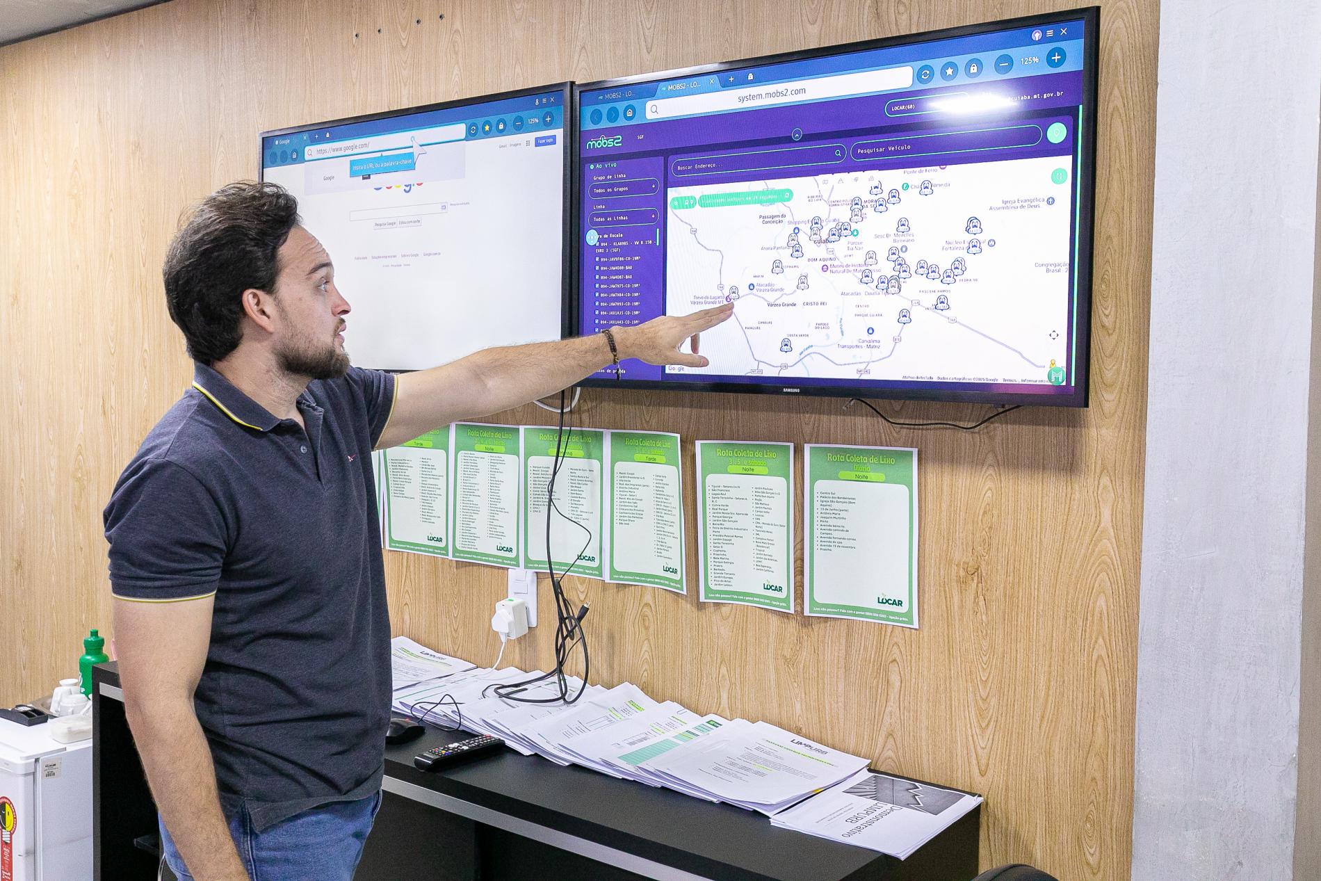 Central de Monitoramento garante agilidade na fiscalização da coleta de lixo