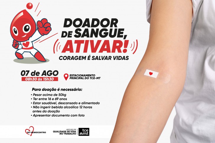 TCE-MT promove campanha de doação de sangue nesta quinta-feira (7)